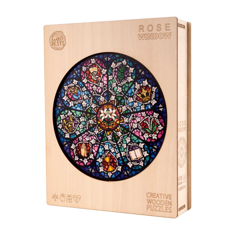 Woodbests - Rose Window Wooden Jigsaw Puzzle (160-200pcs)(Pre-Order)