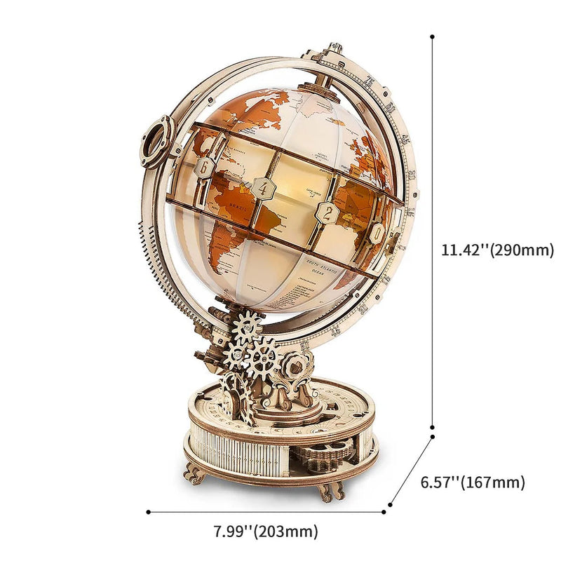 Robotime ROKR Luminous Globe 3D Wooden Puzzle ST003