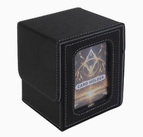 MUNTO - Trading Card Game Deck Box - Black/Grey (100+ Cards)