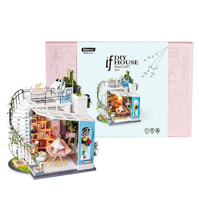 Robotime Rolife Dora’s Loft DG12 DIY Wooden Dollhouse