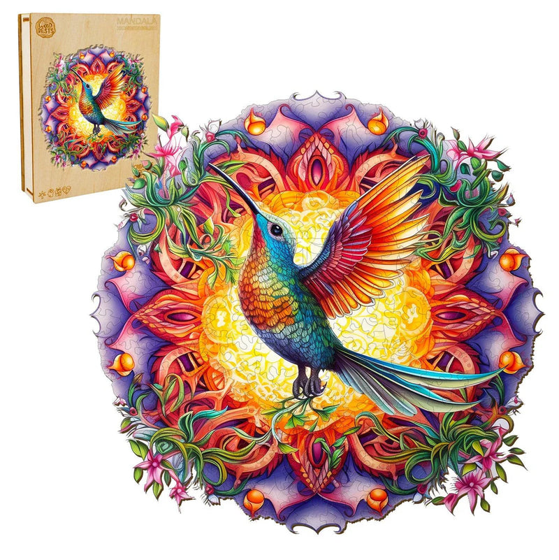 Woodbests - Mandala & Hummingbird 2 Wooden Jigsaw Puzzle (90-120pcs)