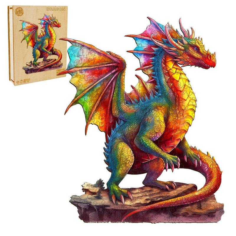 Woodbests - Colorful Dragon-2 Wooden Jigsaw Puzzle (90-120pcs)(Pre-Order)