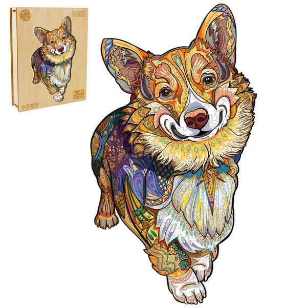 Woodbests - Clever Corgi Wooden Jigsaw Puzzle (250-300pcs)(Pre-Order)