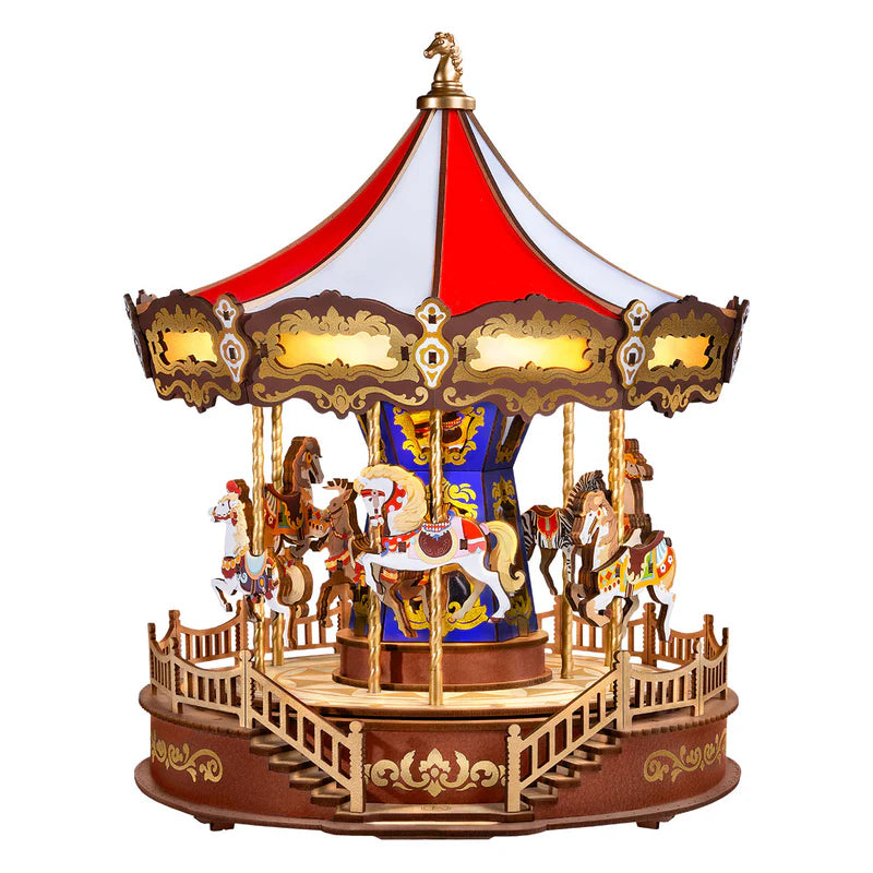 Robotime Rolife Classic Carousel 3D Wooden Puzzle AMC01