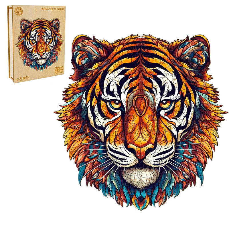 Woodbests - Brave Tiger Wooden Jigsaw Puzzle (160-200pcs)(Pre-Order)