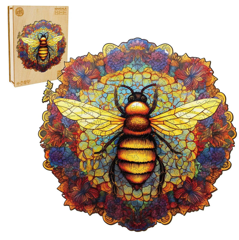 Woodbests - Mandala Bee Wooden Jigsaw Puzzle (90-120pcs)(Pre-Order)