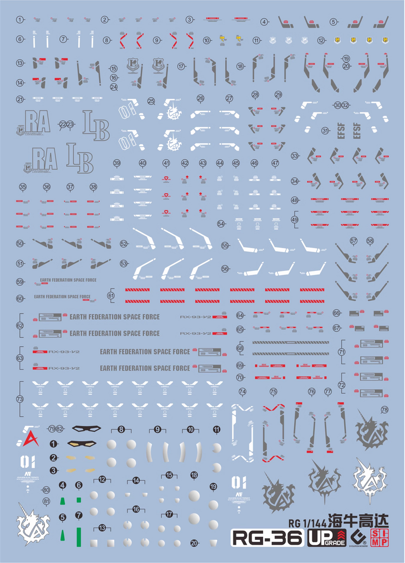 GUNDAM DECAL 36 RG 1/144 Hi-NU GUNDAM