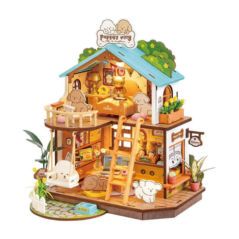 Robotime Rolife Puppy's Cozy Villa DIY Miniature House DG169 (Pre-Order)