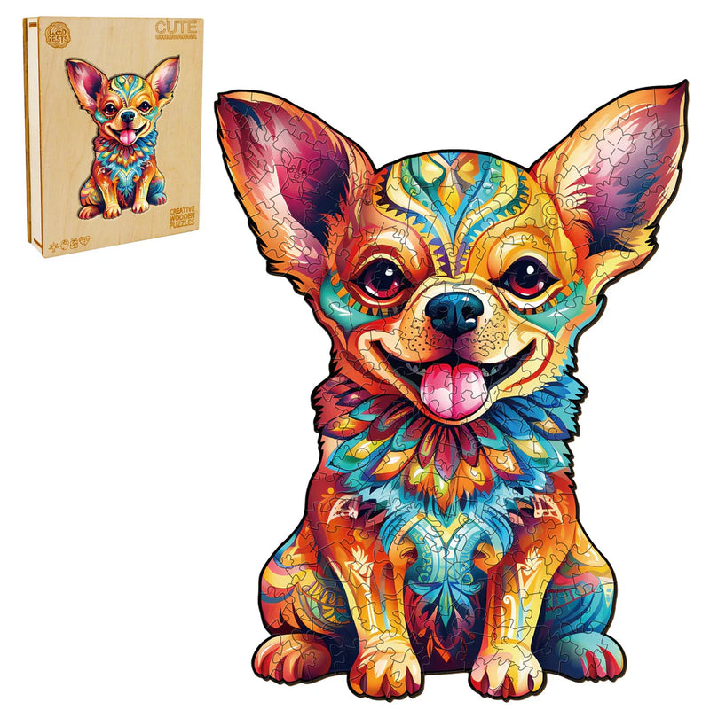 Woodbests - Cute Chihuahua Wooden Jigsaw Puzzle (160-200pcs)(Pre-Order)