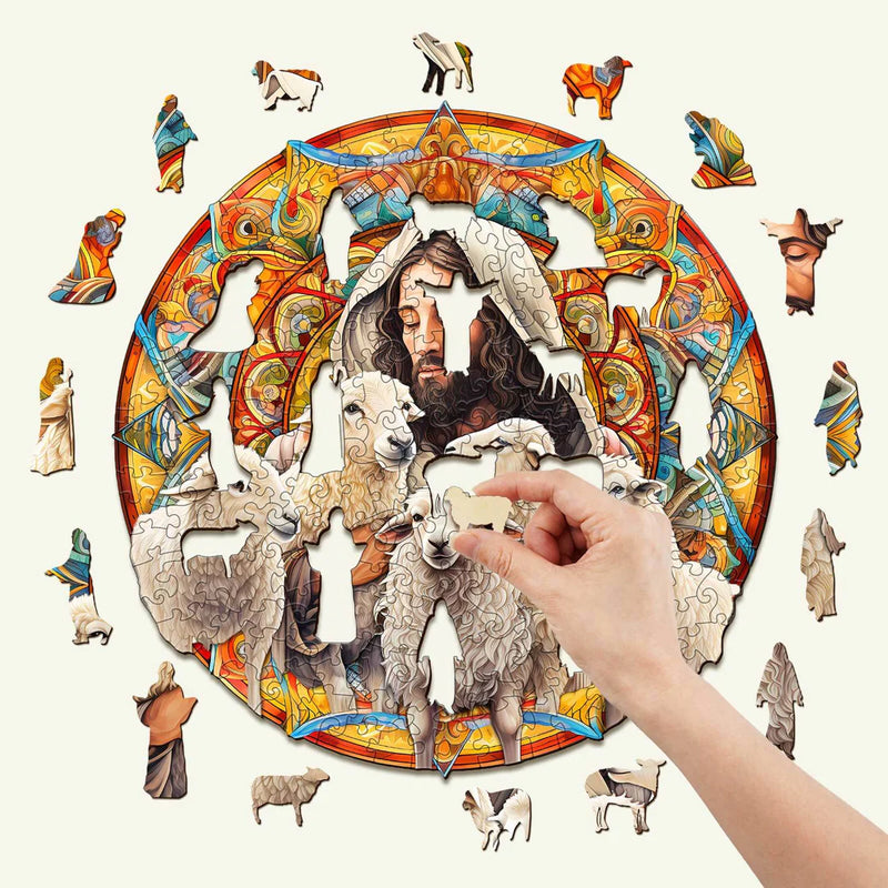 Woodbests - Jesus Shepherd Wooden Jigsaw Puzzle (160-200pcs)(Pre-Order)