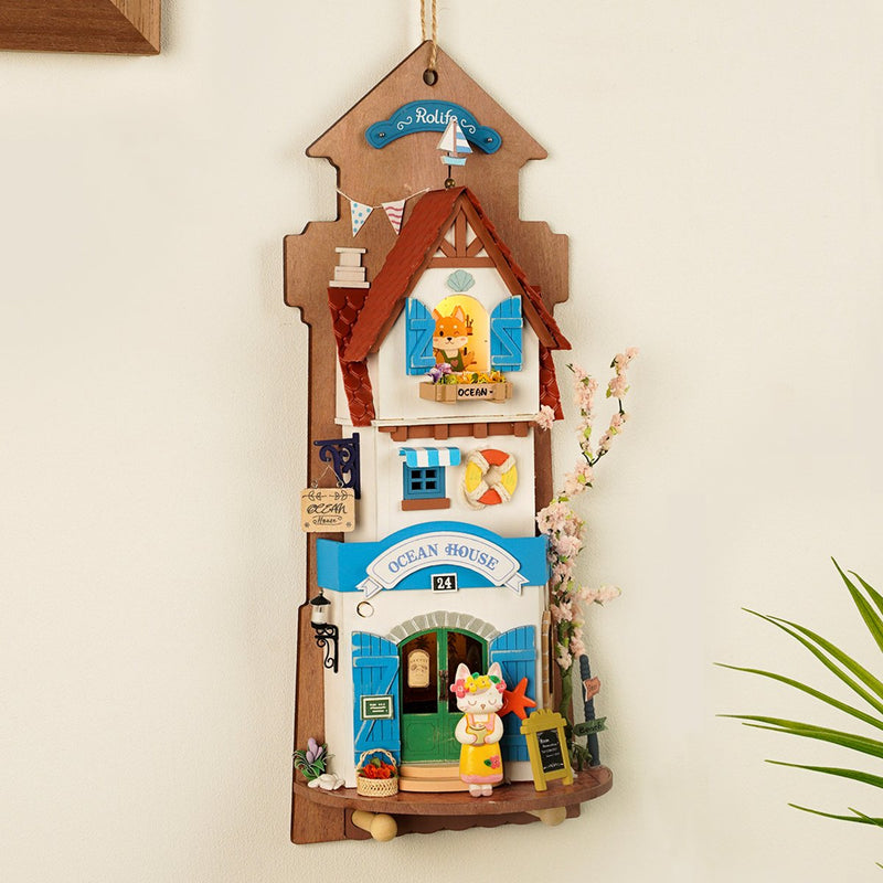 Robotime Rolife Island Dream Villa DIY Wall Hanging Miniature House Kit DS022