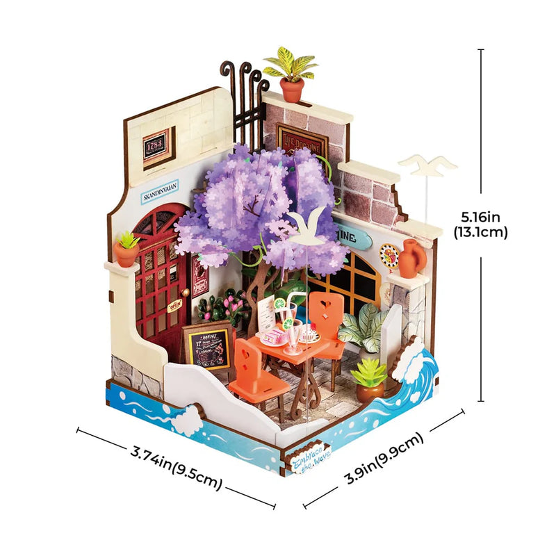 Robotime Rolife Sea Holiday Restaurant DIY Miniature House DS039