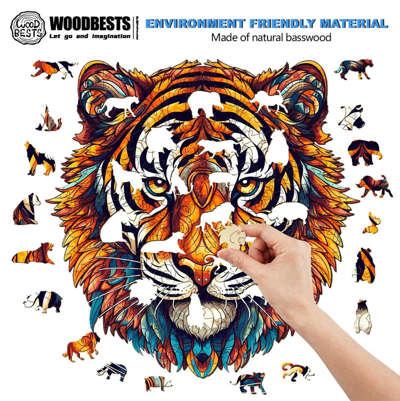 Woodbests - Brave Tiger Wooden Jigsaw Puzzle (160-200pcs)(Pre-Order)