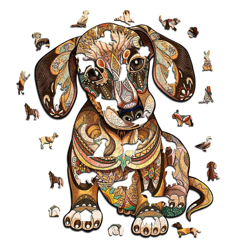 Woodbests - Dachshund Wooden Jigsaw Puzzle (250-300pcs)(Pre-Order)