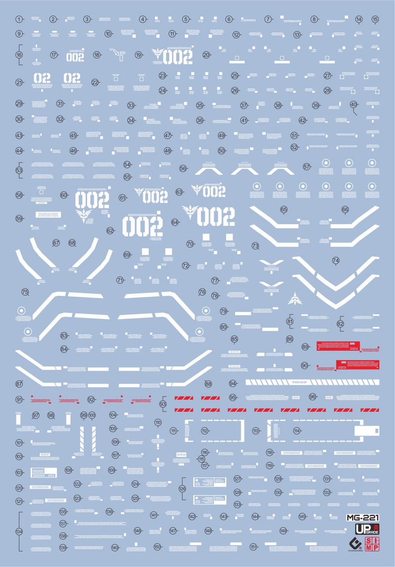 GUNDAM DECAL 221 MG 1/100 SINANJU STEIN (NARRATIVE VER.) VER.KA