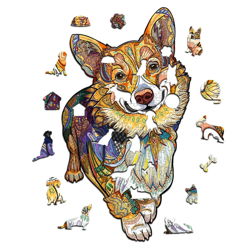 Woodbests - Clever Corgi Wooden Jigsaw Puzzle (250-300pcs)(Pre-Order)