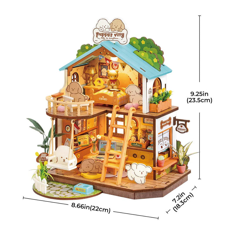 Robotime Rolife Puppy's Cozy Villa DIY Miniature House DG169 (Pre-Order)