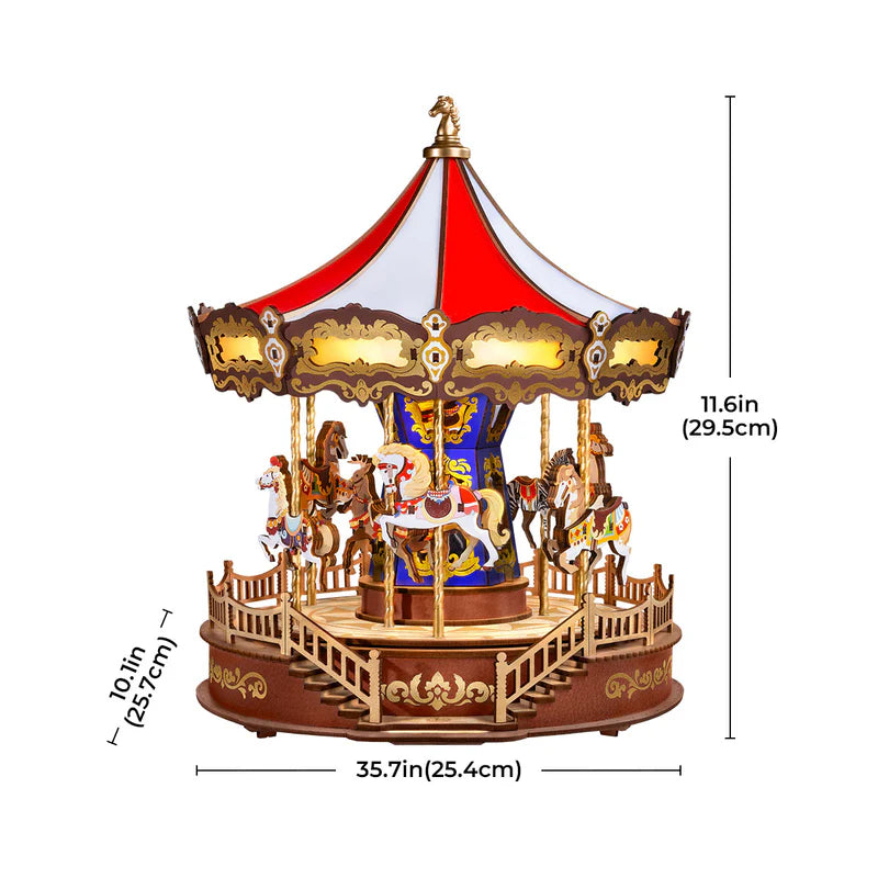 Robotime Rolife Classic Carousel 3D Wooden Puzzle AMC01