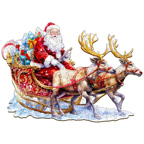 Woodbests - Santa and Rudolph Wooden Jigsaw Puzzle (160-200pcs)(Pre-Order)