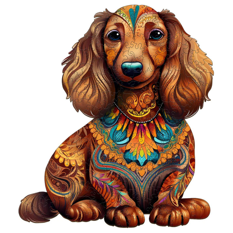 Woodbests - Long-haired Dachshund 2 Wooden Jigsaw Puzzle (250-300pcs)