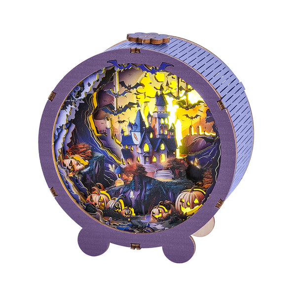 Woodbests - Halloween Castle Kit - 3D Wooden Puzzle Night Light (Pre-Order)