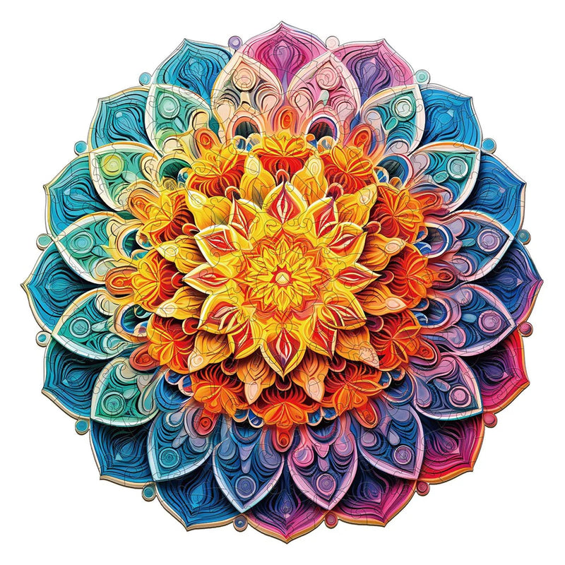 Woodbests - Mandala Mirror Wooden Jigsaw Puzzle(160-200pcs)