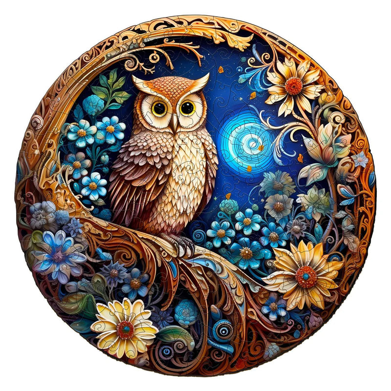 Woodbests - Moonlight Owl Wooden Jigsaw Puzzle (90-120pcs)(Pre-Order)