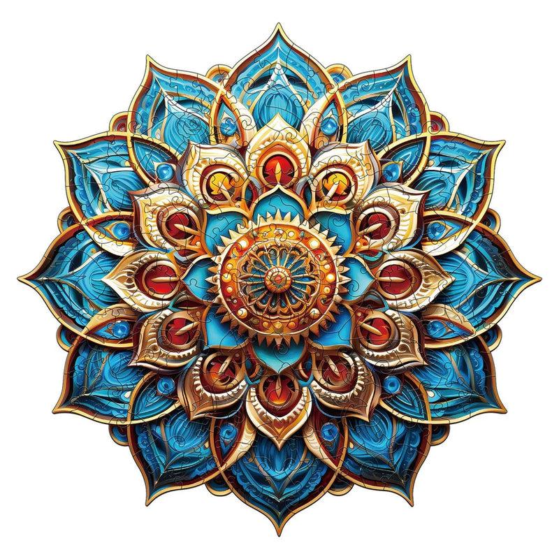 Woodbests - Mandala Blue Wooden Jigsaw Puzzle (160-200pcs)(Pre-Order)