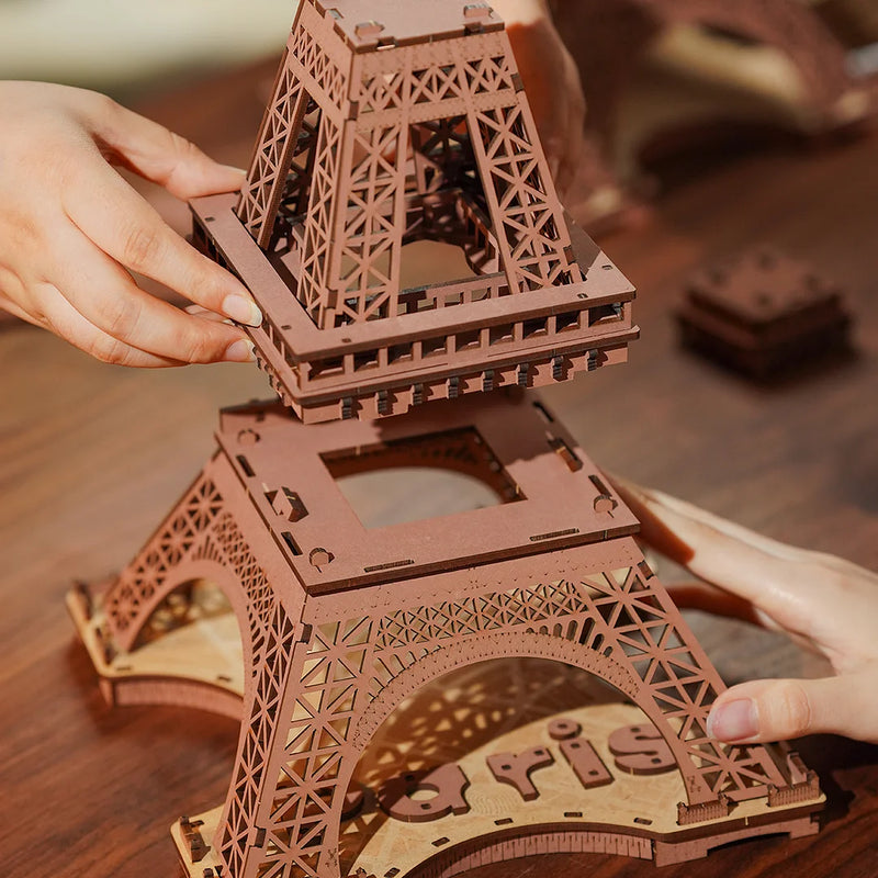 Robotime Rolife Night of the Eiffel Tower 3D Wooden Puzzle TGL01 (Pre-Order)