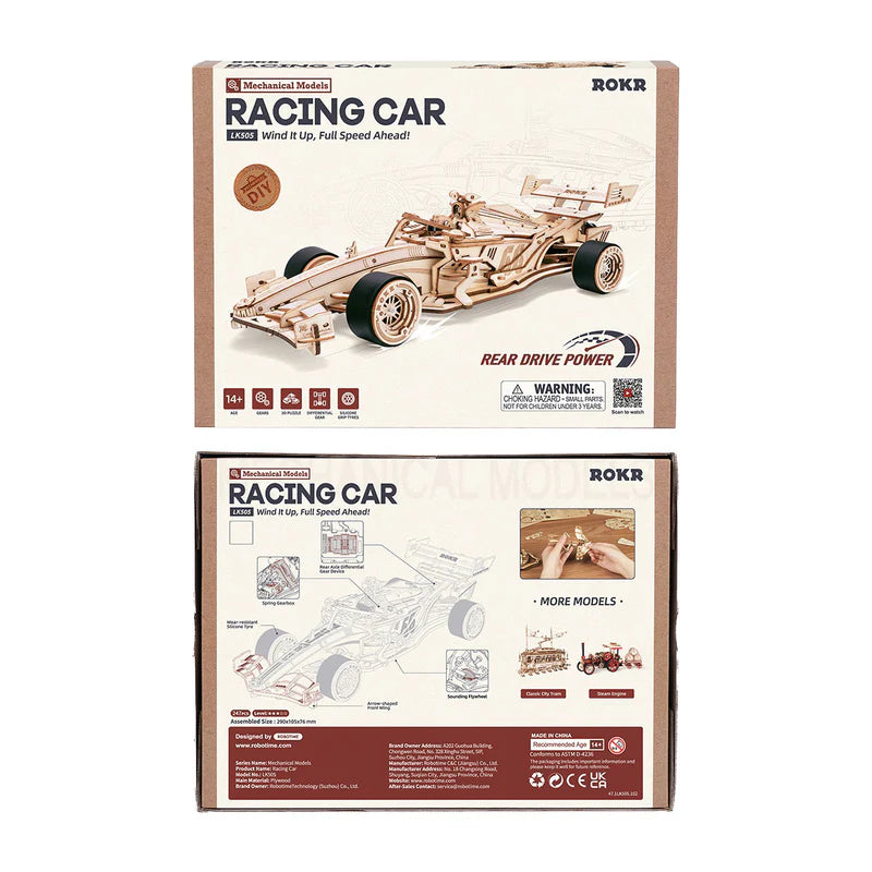 Robotime ROKR Racing Car 3D Wooden Puzzle LK505