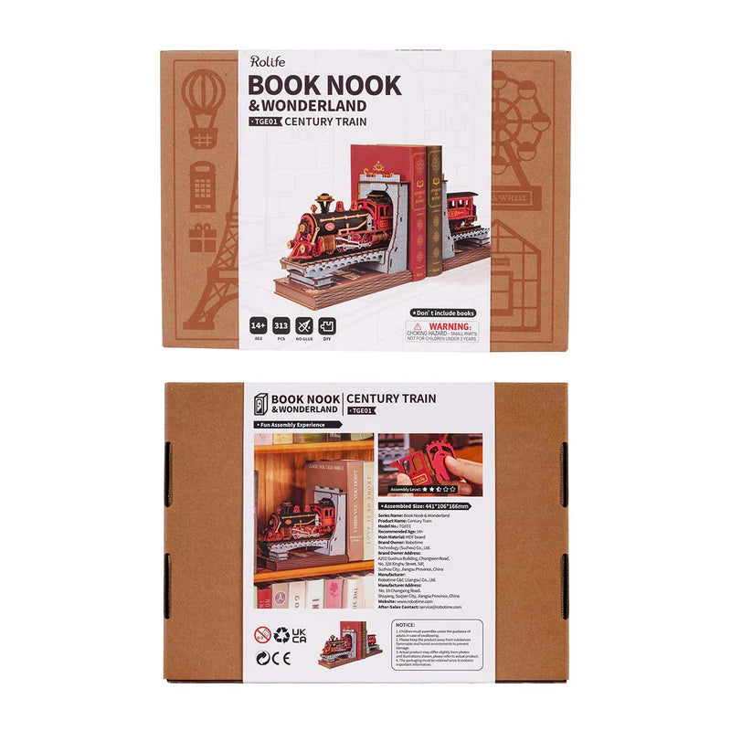 Robotime Rolife Century Train DIY Book Nook TGE01