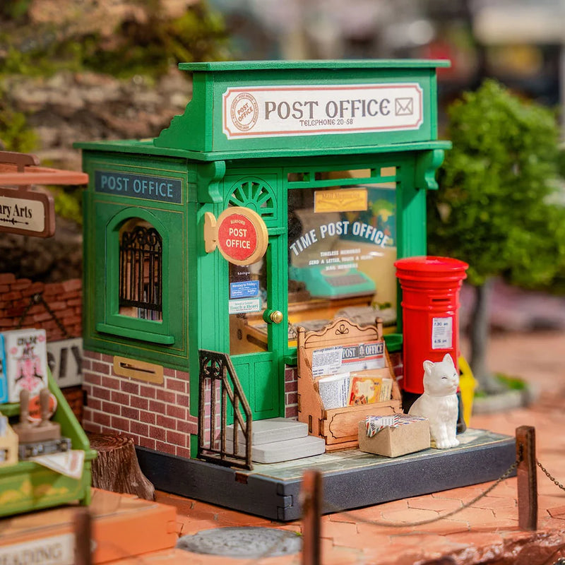 Robotime Rolife Century Post Office DIY Miniature House DS037