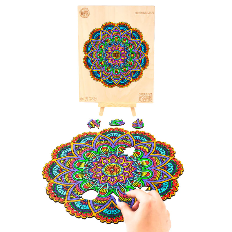 Woodbests - Flower Mandala Wooden Jigsaw Puzzle(250-300pcs)(Pre-Order)