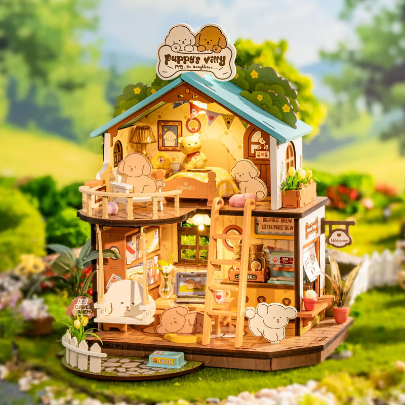 Robotime Rolife Puppy's Cozy Villa DIY Miniature House DG169 (Pre-Order)