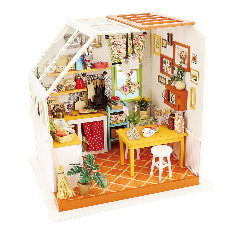 Robotime Rolife Jason's Kitchen Miniature Dollhouse Kit DG105