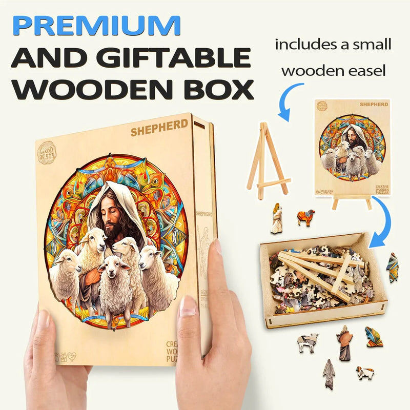 Woodbests - Jesus Shepherd Wooden Jigsaw Puzzle (160-200pcs)(Pre-Order)