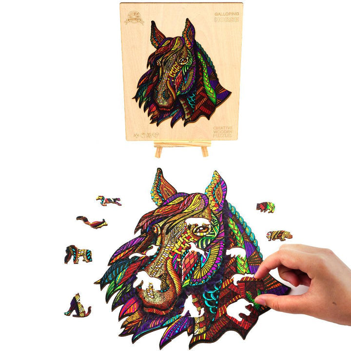 Woodbests - Galloping Horse Wooden Jigsaw Puzzle (90-120pcs)