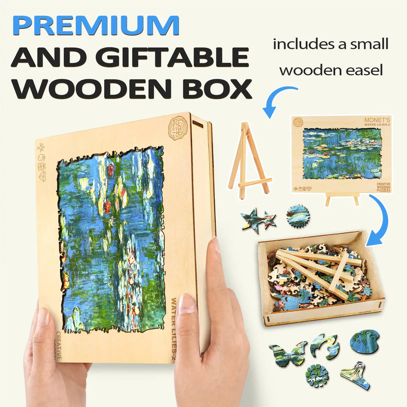 Woodbests - Monet's Water Lilies-2 Wooden Jigsaw Puzzle (250-300pcs)