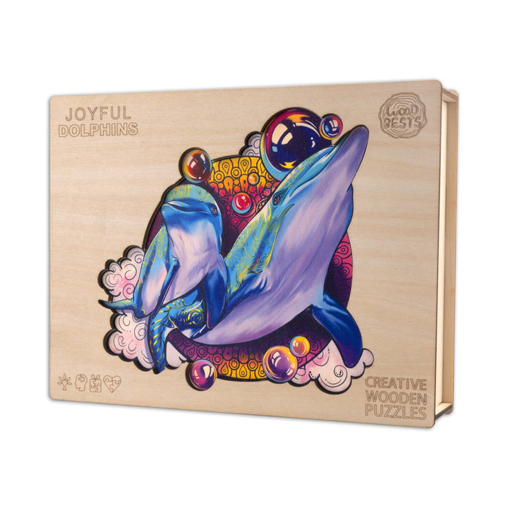 Woodbests - Joyful Dolphin Wooden Jigsaw Puzzle (90-120pcs)(Pre-Order)