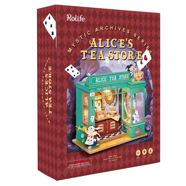 Robotime Rolife Alice’s Tea Store DIY Miniature House Kit DG156