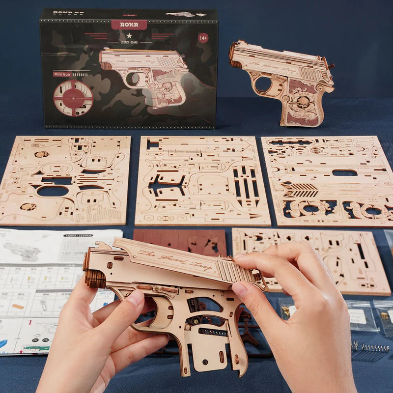 Robotime ROKR Mini Gun Toy Wooden 3D Puzzle LQ502