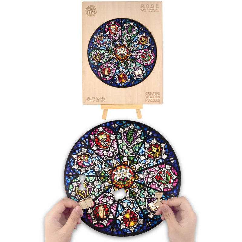 Woodbests - Rose Window Wooden Jigsaw Puzzle (160-200pcs)(Pre-Order)