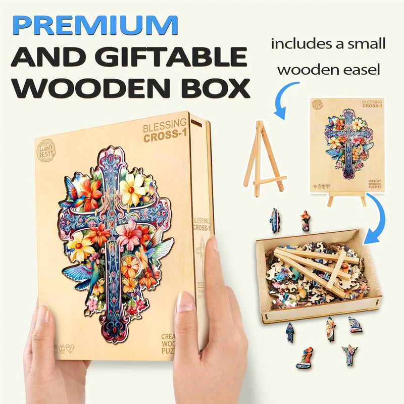 Woodbests - Blessing Cross-1 Wooden Jigsaw Puzzle (90-120pcs)(Pre-Order)