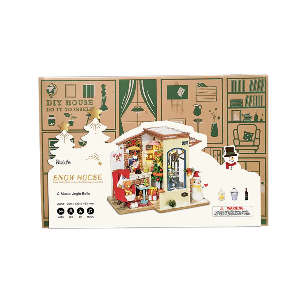 Robotime Rolife Christmas Snow House DG18