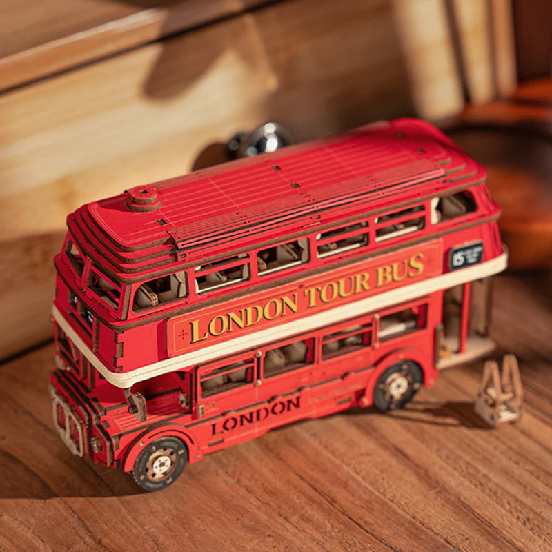 Robotime Rolife London Tour Bus 3D Wooden Puzzle TGM02