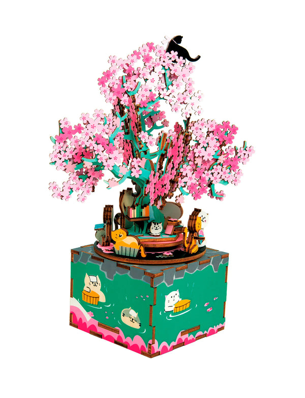 Robotime Rolife Cherry Blossom Tree DIY Music Box AM409