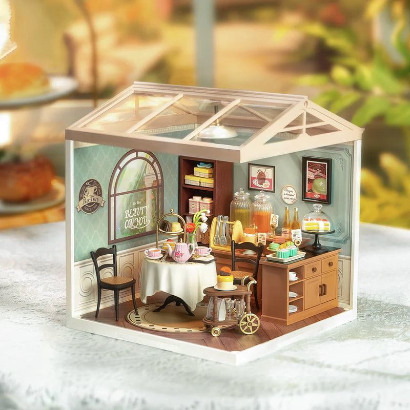 Robotime Rolife Sweet Sips Tea DIY Plastic Miniature House DW011