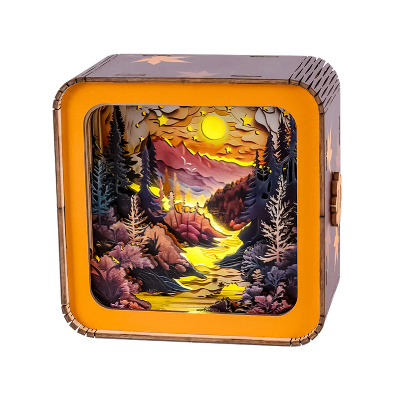 Woodbests - Forest Sunset Kit - 3D Wooden Puzzle Night Light (Pre-Order)