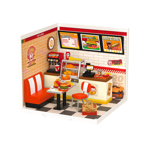 Robotime Rolife Yum Yum Burgers DIY Plastic Miniature House DW010