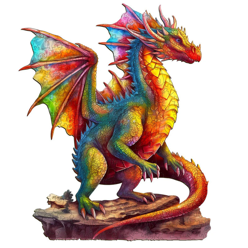 Woodbests - Colorful Dragon-2 Wooden Jigsaw Puzzle (90-120pcs)(Pre-Order)